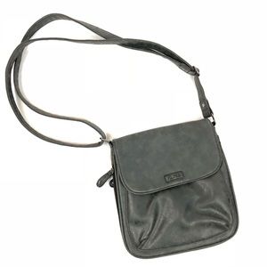 Grey Crossbody Purse Vegan Leather